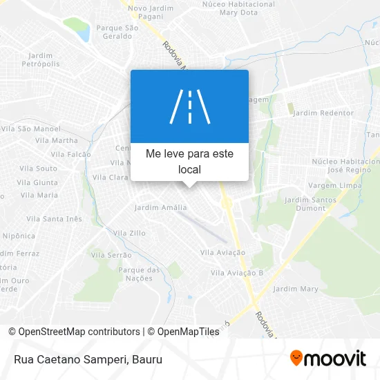 Rua Caetano Samperi mapa