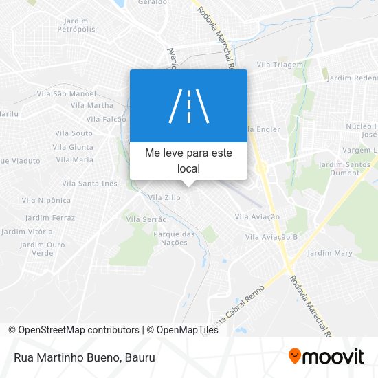 Rua Martinho Bueno mapa