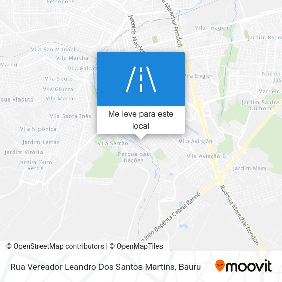 Rua Vereador Leandro Dos Santos Martins mapa