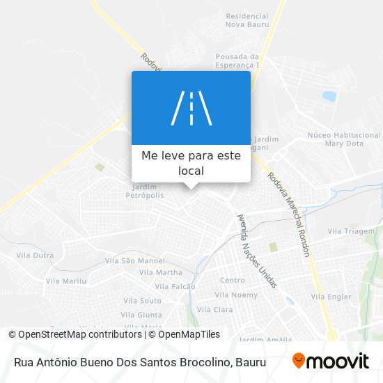 Rua Antônio Bueno Dos Santos Brocolino mapa