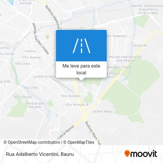 Rua Adalberto Vicentini mapa