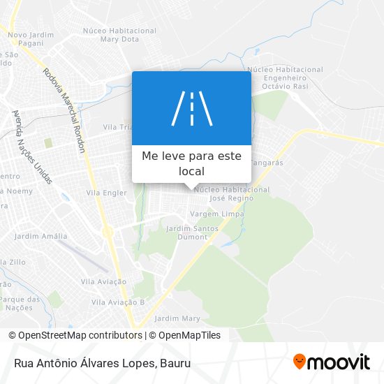 Rua Antônio Álvares Lopes mapa