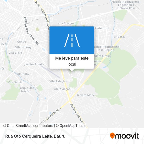 Rua Oto Cerqueira Leite mapa