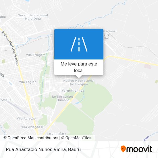 Rua Anastácio Nunes Vieira mapa