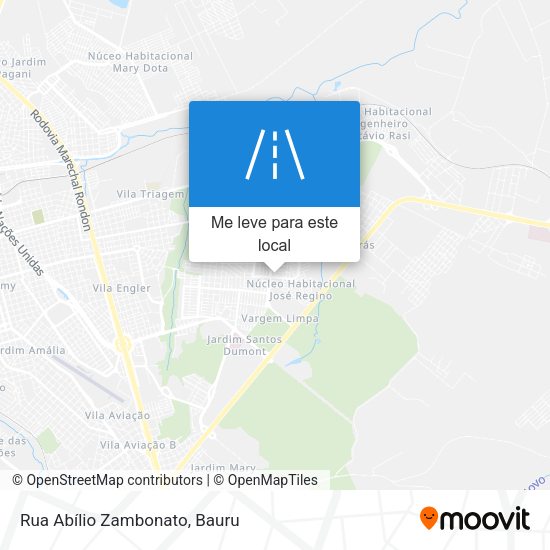 Rua Abílio Zambonato mapa