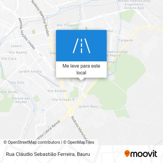 Rua Cláudio Sebastião Ferreira mapa