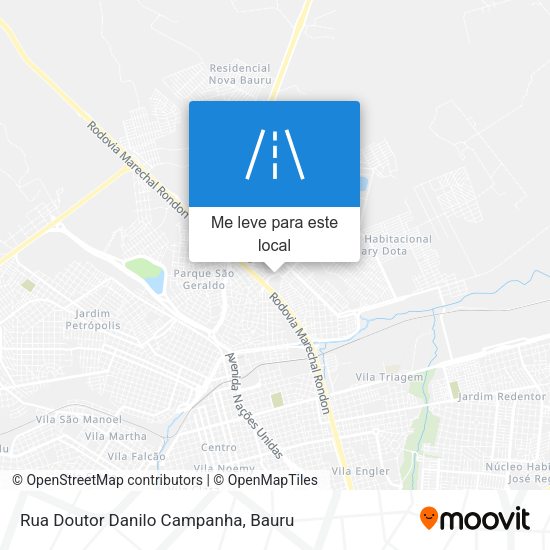 Rua Doutor Danilo Campanha mapa