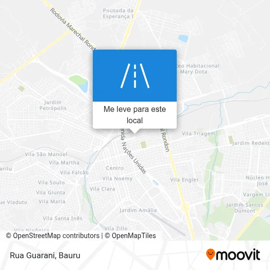 Rua Guarani mapa