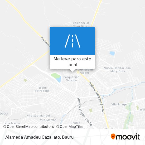 Alameda Amadeu Cazallato mapa