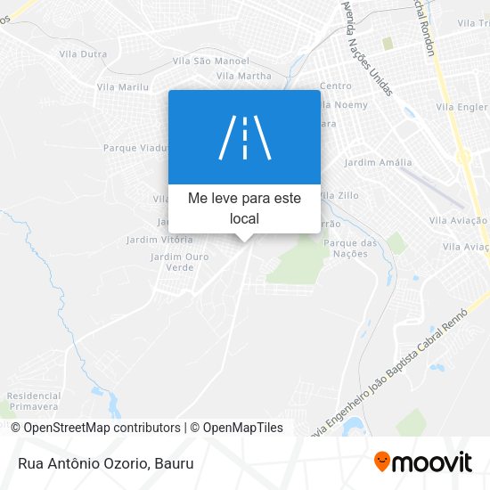 Rua Antônio Ozorio mapa