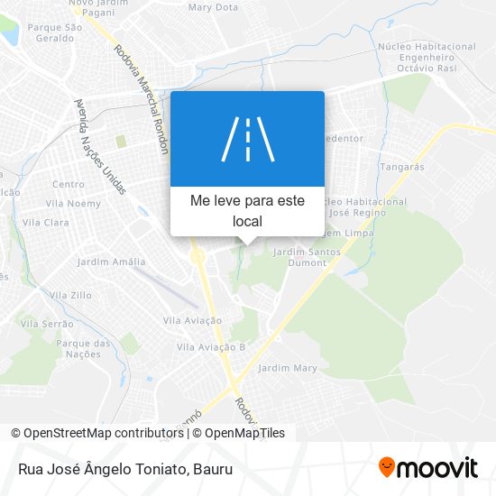 Rua José Ângelo Toniato mapa