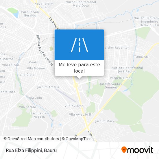 Rua Elza Filippini mapa