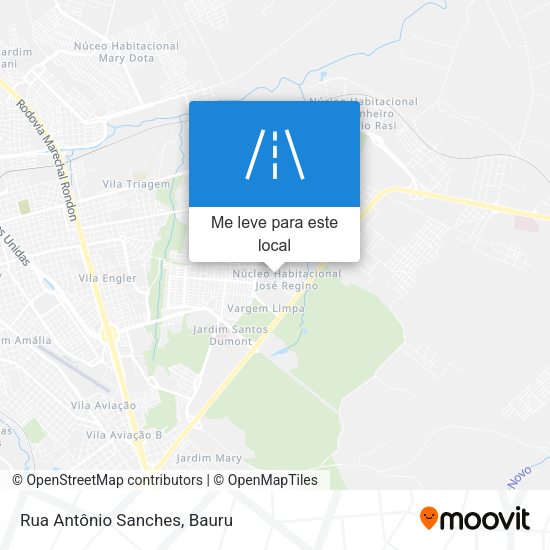 Rua Antônio Sanches mapa
