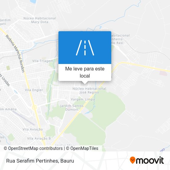 Rua Serafim Pertinhes mapa