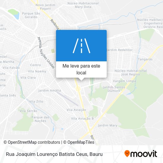 Rua Joaquim Lourenço Batista Ceus mapa