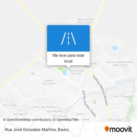Rua José Gonzales Martins mapa