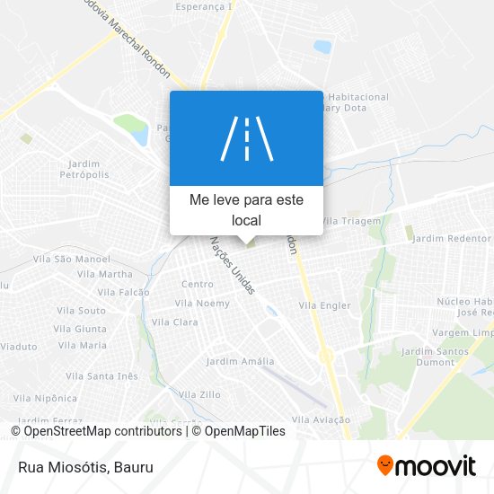 Rua Miosótis mapa