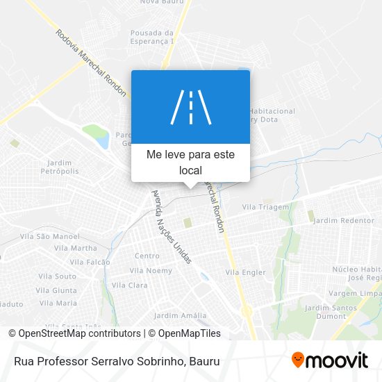 Rua Professor Serralvo Sobrinho mapa
