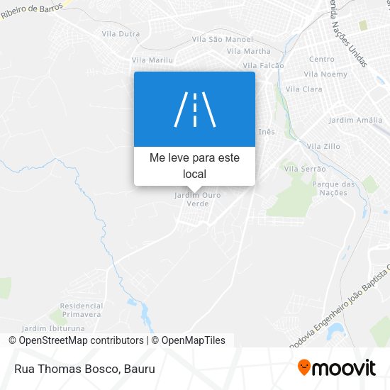 Rua Thomas Bosco mapa