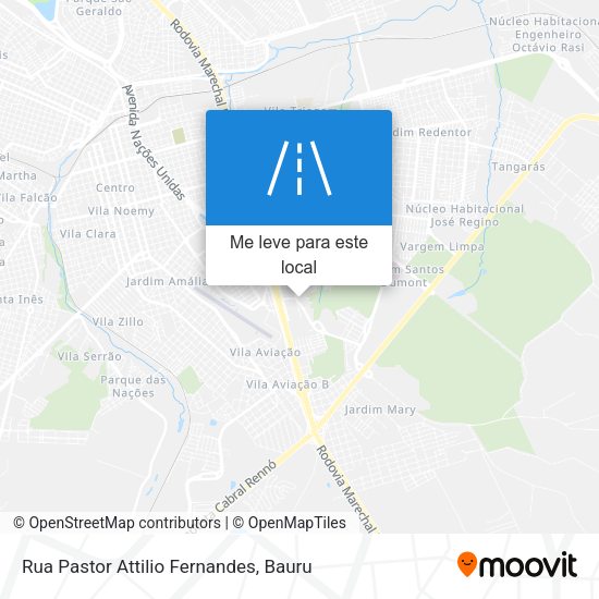 Rua Pastor Attilio Fernandes mapa