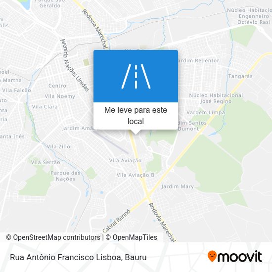 Rua Antônio Francisco Lisboa mapa