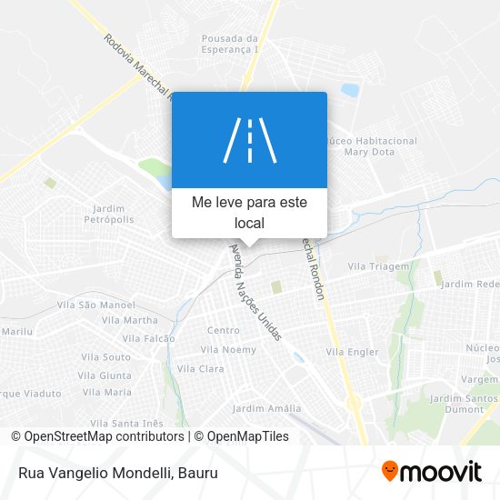 Rua Vangelio Mondelli mapa