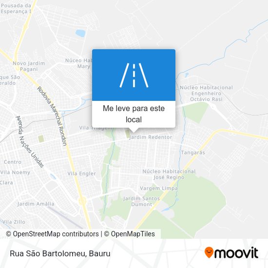 Rua São Bartolomeu mapa