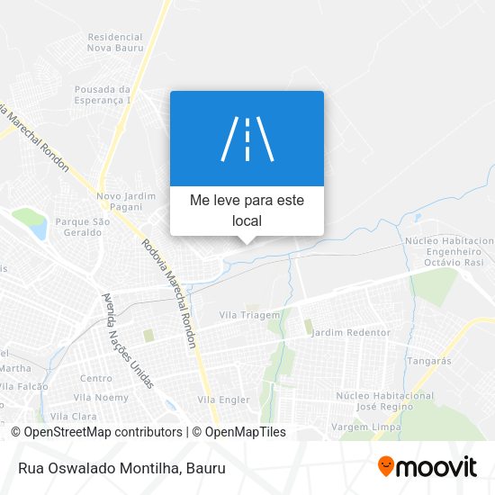 Rua Oswalado Montilha mapa