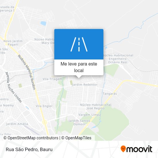 Rua São Pedro mapa