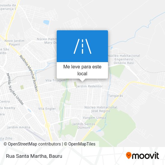 Rua Santa Martha mapa