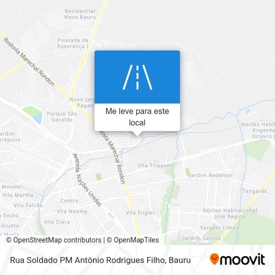 Rua Soldado PM Antônio Rodrigues Filho mapa