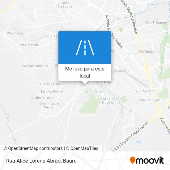 Rua Alice Lorena Abrão mapa