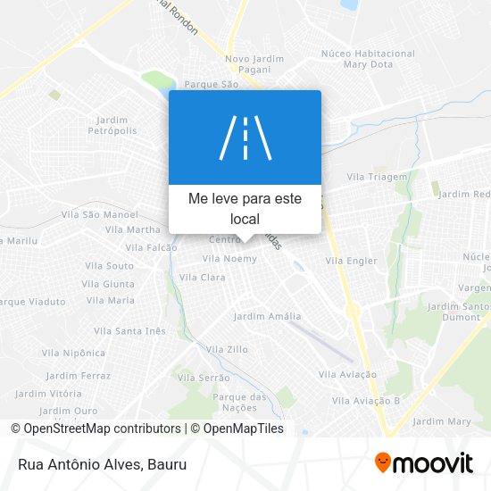 Rua Antônio Alves mapa
