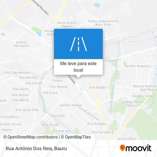 Rua Antônio Dos Reis mapa