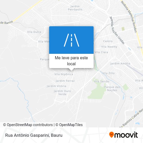 Rua Antônio Gasparini mapa