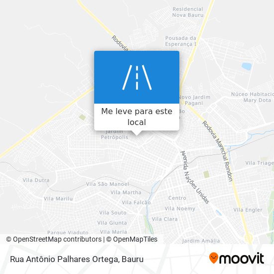 Rua Antônio Palhares Ortega mapa