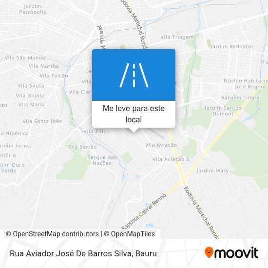 Rua Aviador José De Barros Silva mapa