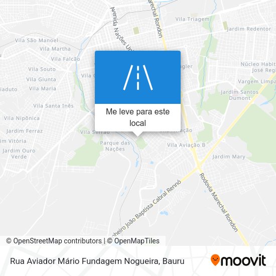 Rua Aviador Mário Fundagem Nogueira mapa