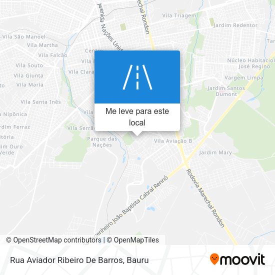 Rua Aviador Ribeiro De Barros mapa