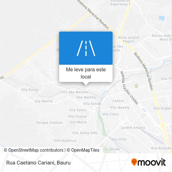 Rua Caetano Cariani mapa