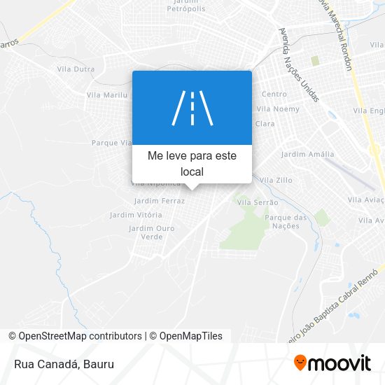 Rua Canadá mapa