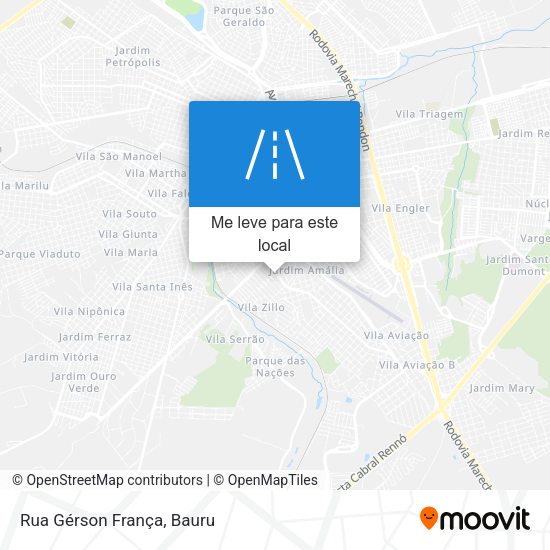 Rua Gérson França mapa