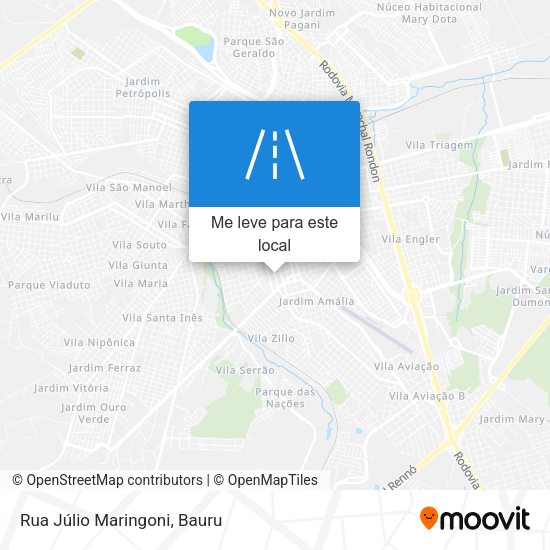 Rua Júlio Maringoni mapa