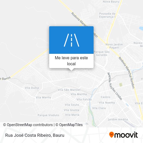 Rua José Costa Ribeiro mapa