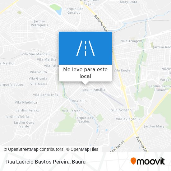 Rua Laércio Bastos Pereira mapa