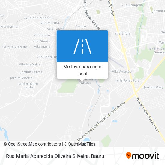 Rua Maria Aparecida Oliveira Silveira mapa
