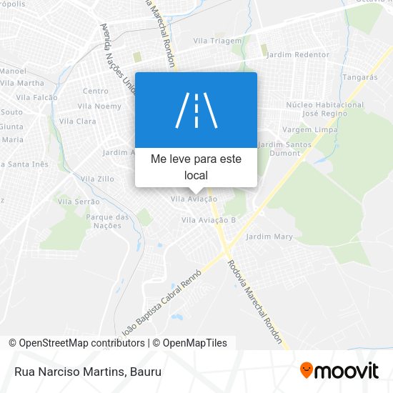 Rua Narciso Martins mapa