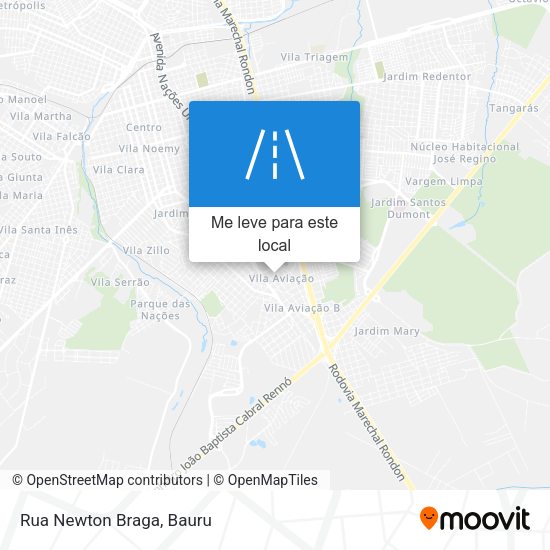 Rua Newton Braga mapa