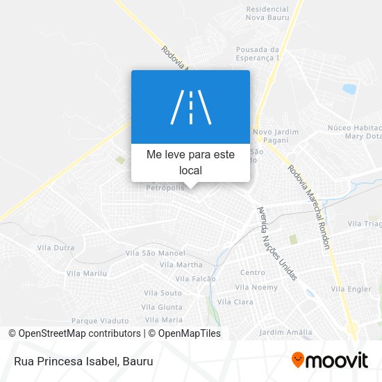 Rua Princesa Isabel mapa