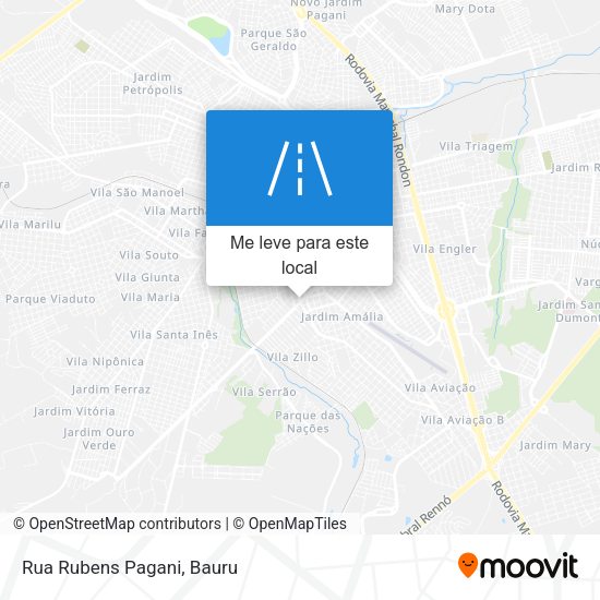 Rua Rubens Pagani mapa